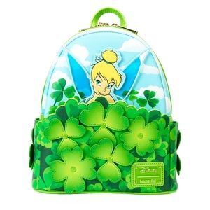 Loungefly Disney Hard Tag Tinkerbell Clover Green  Backpack